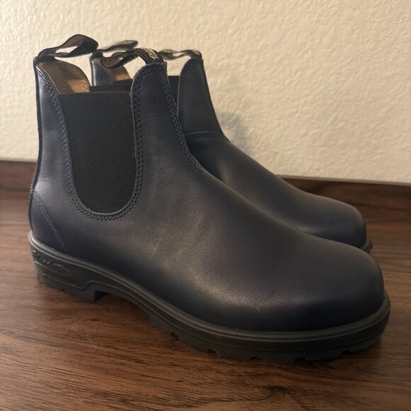 New Navy Blundstone Original 2246 Chelsea Genuine Leather Boots US M 9.5 - Picture 3 of 10